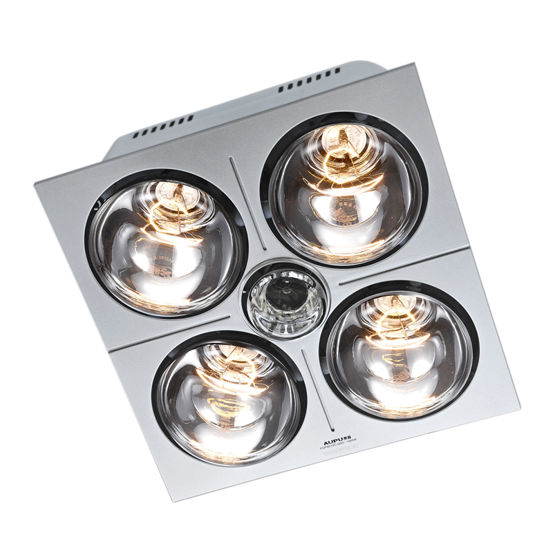 奥普浴霸(AUPU)FDP5010C 嵌入式 纯平集成吊顶 四灯灯暖型浴霸 多功能三合一浴霸 换气扇 银色