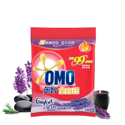 奥妙(OMO) 全自动无磷洗衣粉1.7kg 含金纺馨香精华 怡神薰衣草(新老包装随机发货)[联合利华]