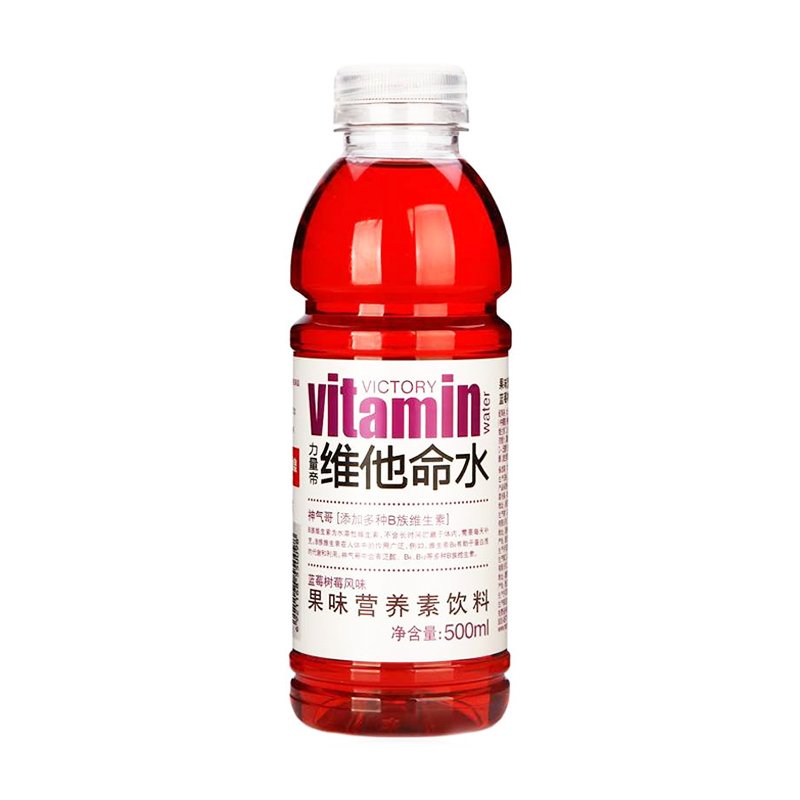 力量帝维他命水果味营养素饮料(蓝莓-树莓风味)500ml瓶装
