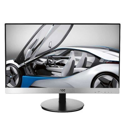 AOC I2369V 23英寸IPS广视角无边框液晶电脑显示器(银)