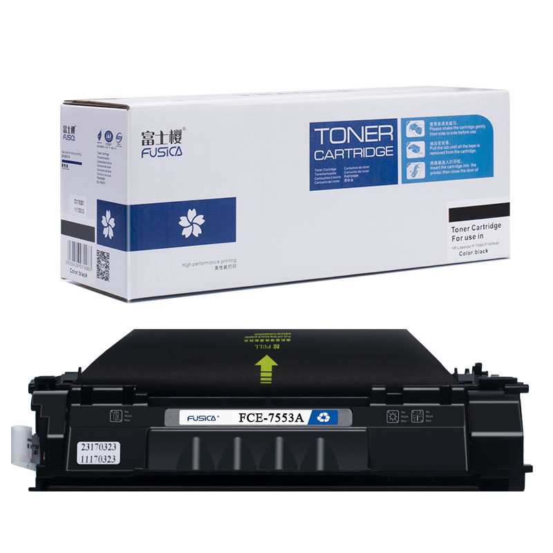 富士樱FUSICA FCE-7553A适用惠普HPQ7553A P2014 p2015 2015dn黑色硒鼓/粉盒