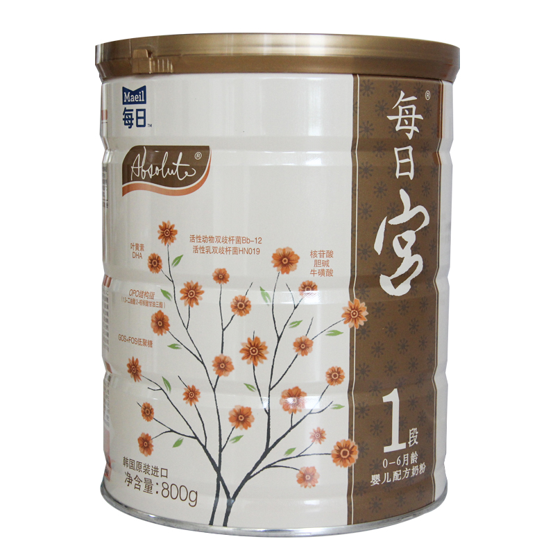 每日宫1段婴儿配方奶粉800g罐装（0-6个月）