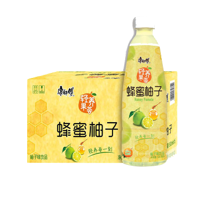 康师傅 轻养果荟 蜂蜜柚子500ml*15瓶 箱装 果味饮品