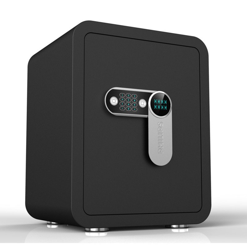 PHILIPS飞利浦 家用床头 电子保险箱 家用办公入墙 全钢大型 防盗保管箱 BGX-A/D-50I(黑色)