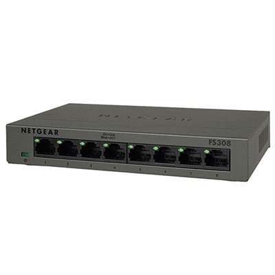 美国网件(NETGEAR)FS308 8端口 100M铁壳以太网交换机