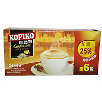 KOPIKO可比可 卡布奇诺咖啡24+6包(24入)印尼进口速溶咖啡