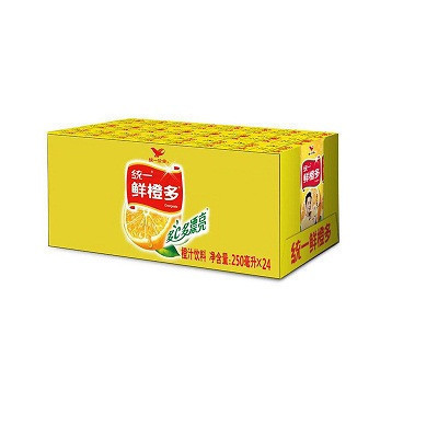 统一(GS) 鲜橙多250ml*24盒/箱 多C多漂亮 鲜橙味饮料 整箱