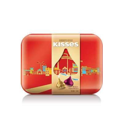(冷链配送)好时 KISSES好时之吻精选巧克力礼盒(黑巧克力+巴旦木牛奶巧克力)160g