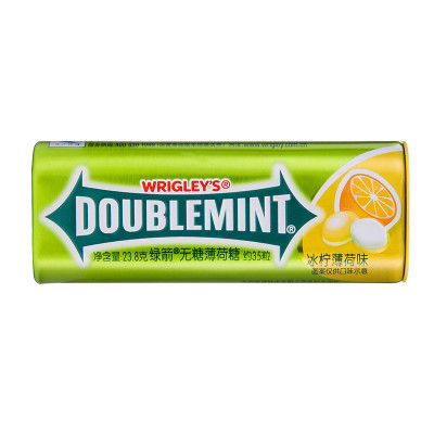 绿箭(DOUBLEMINT) 糖果 冰柠薄荷味35粒23.8g