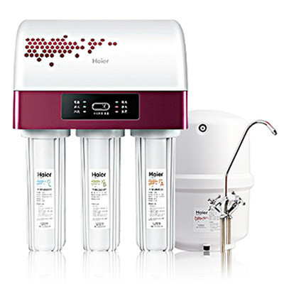 海尔(Haier)家用反渗透净水器 五级过滤 双出水 陶氏RO膜 滤芯换芯提醒功能 HRO5002-5(WS)