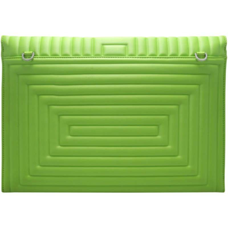 黑贝壳（HABIK)信封式斜挎13.3寸笔记本包 迷宫纹 青活绿