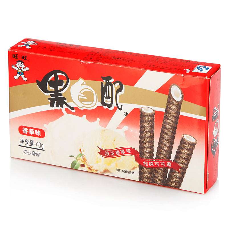 旺旺 黑白配(香草味)60g/盒