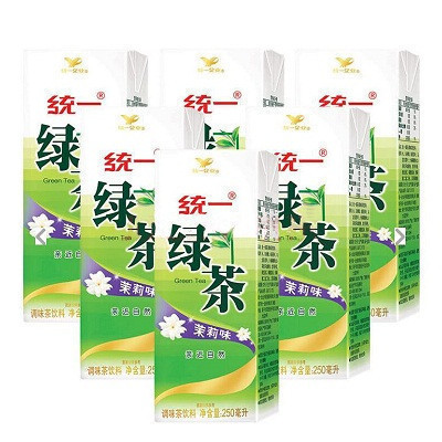 统一绿茶 茉莉味茶饮料 250ml *24包/箱