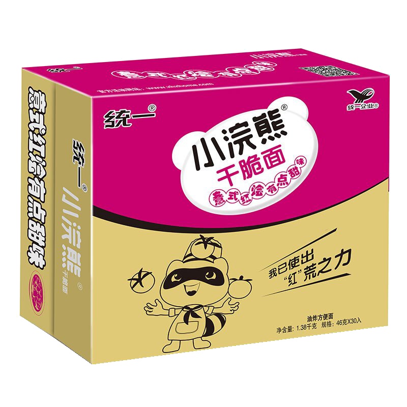 统一(GS )小浣熊 意式红烩有点甜味 干脆面/点心面方便面(原意大利红烩味)46g*30袋装