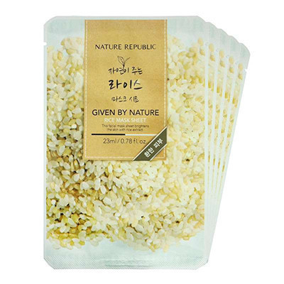 【苏宁超市】Nature Republic 纳益其尔自然主张大米面膜23ml*5