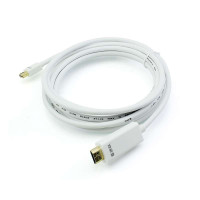 绿联(UGREEN)10404MiniDisplayport转换线Minidp转HDMI支持雷电接口接电视2米(白色)