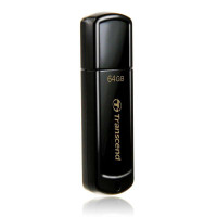 创见优盘经典系列(JF350) 64G 钢琴黑 U盘 USB 2.0