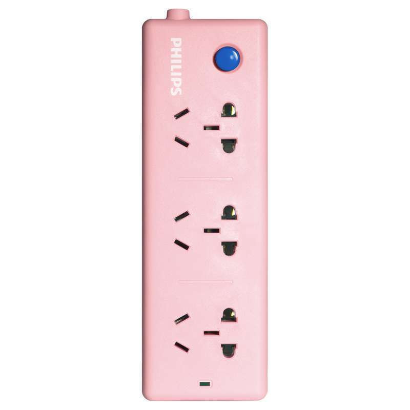 飞利浦(PHILIPS)SPS2320X/93-R 粉色炫彩三位总控1.8米插座