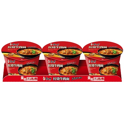 康师傅红烧牛肉三连杯面