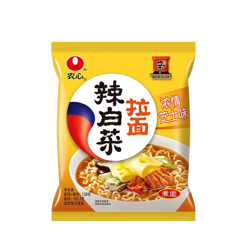 农心 辣白菜浓情芝士面单包 120g