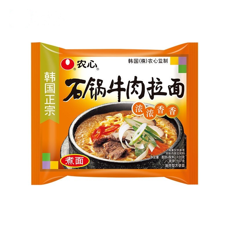 农心 石锅牛肉拉面单包 120g