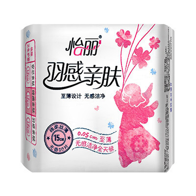 怡丽棉柔护垫丝薄150无香(20片)