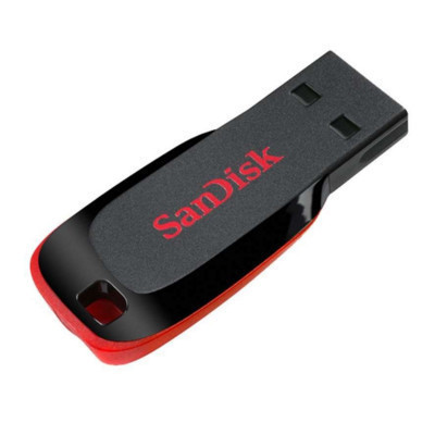 闪迪(SanDisk)酷刃(CZ50)U盘 USB2.0 高速迷你创意加密优盘 正品 16GB u盘 黑红色