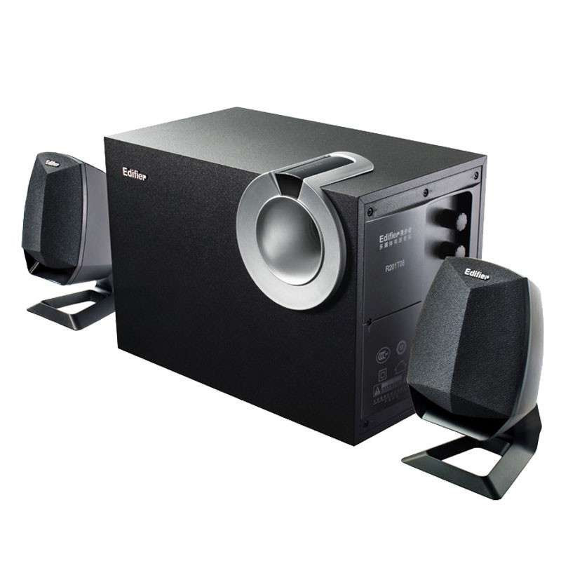 漫步者R201T08 多媒体有源电脑音箱 2.1木质低音炮音响