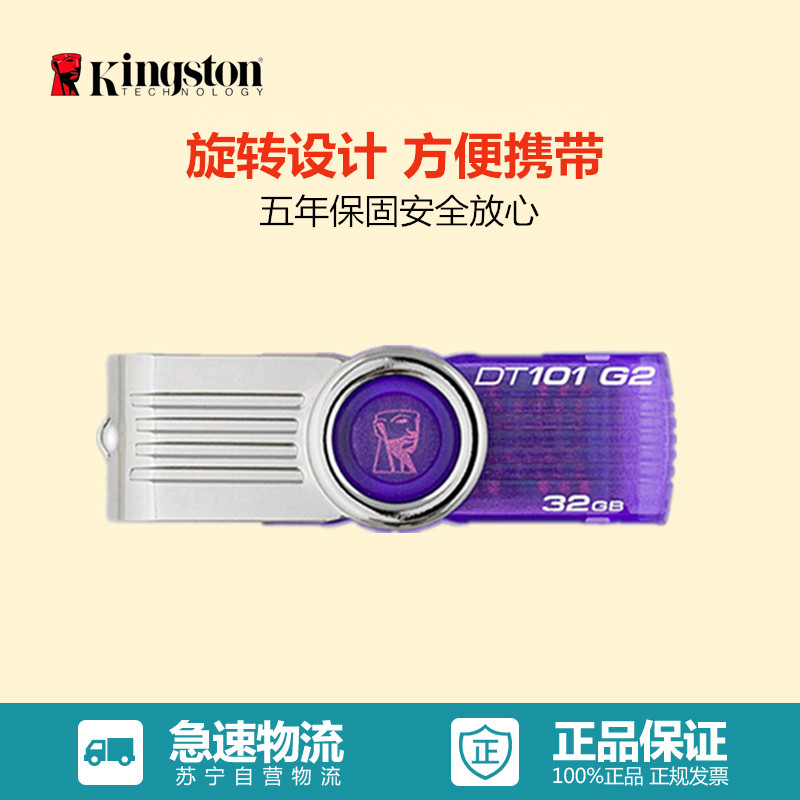 金士顿(Kingston) DT101G2 32GB U盘(紫色)