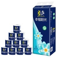 幸福阳光 有芯卷纸 三层 140g10卷 卫生纸 原生木浆