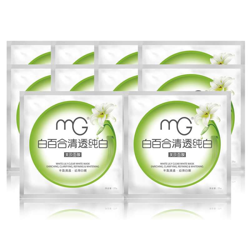 [苏宁易购超市]美即(Magic)白百合清透纯白面膜10片装25g×10片