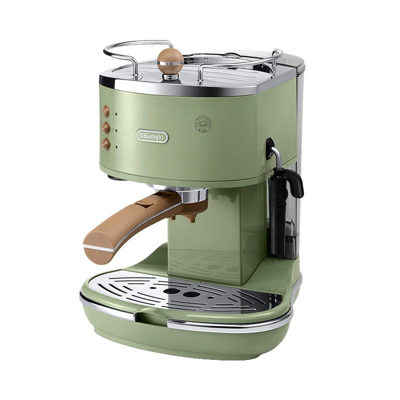 德龙(DeLonghi)ECO310.VGR 泵压式咖啡机 家用意式半自动不锈钢锅炉 蒸汽奶泡卡布奇诺咖啡机