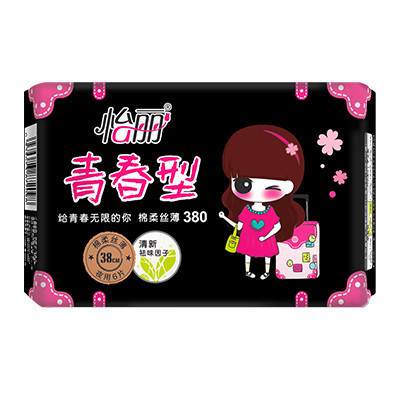 怡丽青春型棉柔超薄夜用380mm 6片