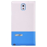 倍思 三星note3 格调智能保护套 蓝/白