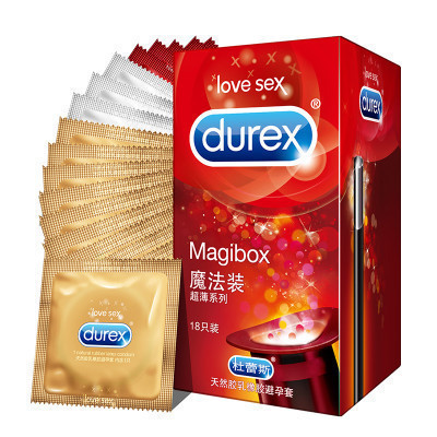 杜蕾斯(Durex)避孕套 魔法装超薄系列18只装(AiR3+超薄隐5+超薄热5+爽薄情迷5)超薄款安全套男成人计生用品