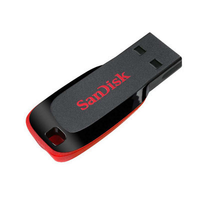 闪迪(SanDisk)酷刃(CZ50)U盘 USB2.0 高速迷你创意加密优盘 正品 32GB u盘 黑红色