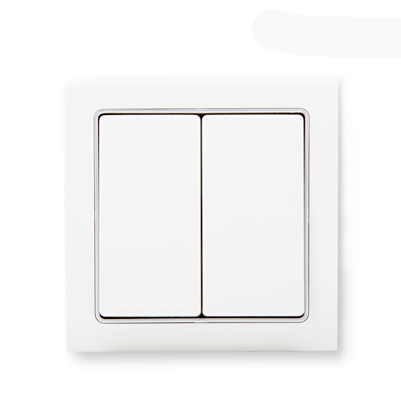 ABB开关插座 德宁雅白 双联/二位/二开双控开关面板86型AN106