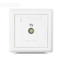 ABB开关插座面板abb德逸雅白弱电86型一位分支串接电视插座AE304