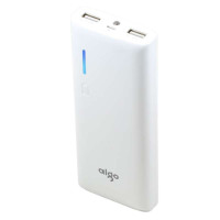 爱国者(aigo) 移动电源K150 15000毫安 双USB输出 LED强光手电 白色