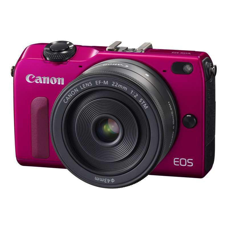 佳能 数码微单相机 EOS M2 WLENS KIT双头套(粉)