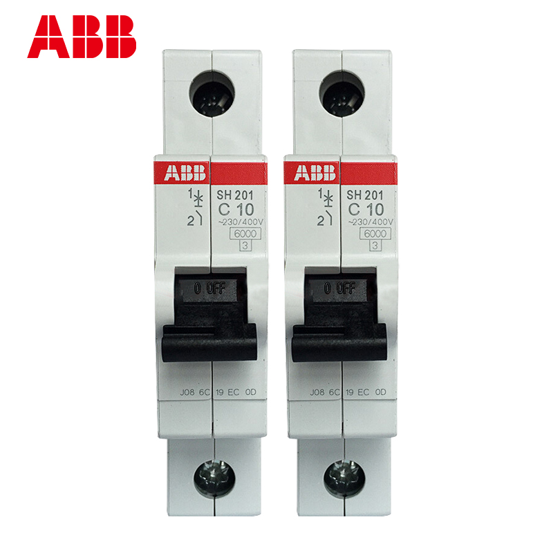 ABB断路器 1P10A空气开关单极微型空开 SH201-C10A