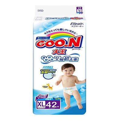 大王(GOO.N)维E纸尿裤加大号XL42[12-20kg]