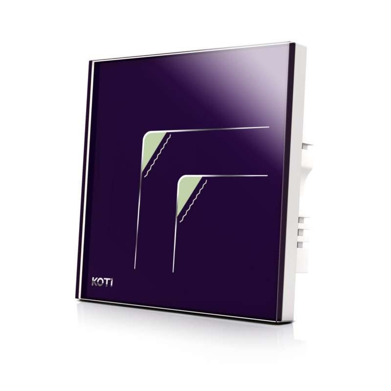柯帝(KOTI)触摸遥控开关后现代智能调光开关 双路 星空蓝