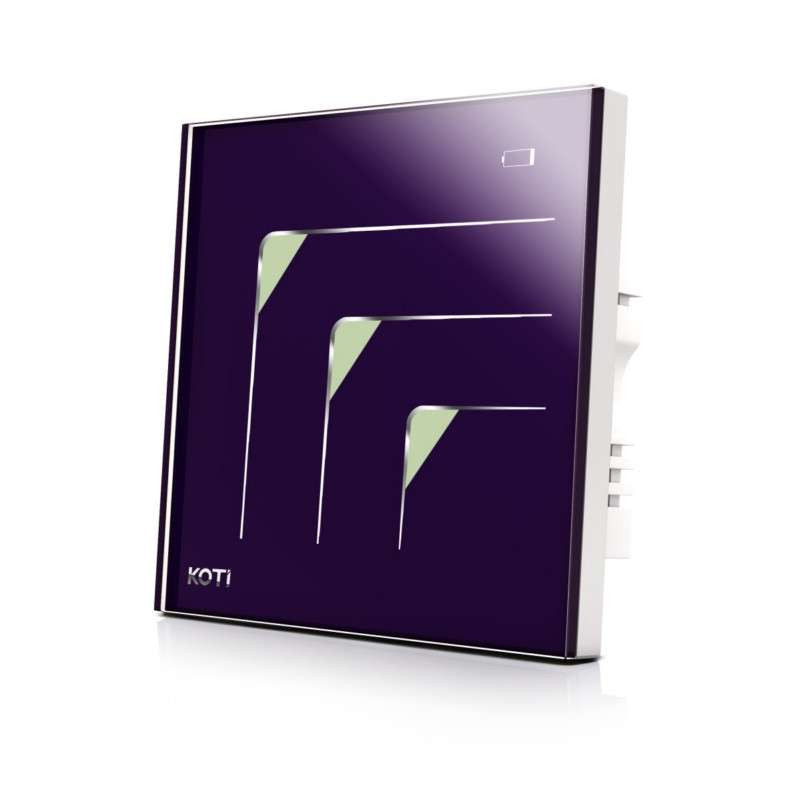 柯帝(KOTI)触摸遥控开关后现代双控智能开关 三路 星空蓝