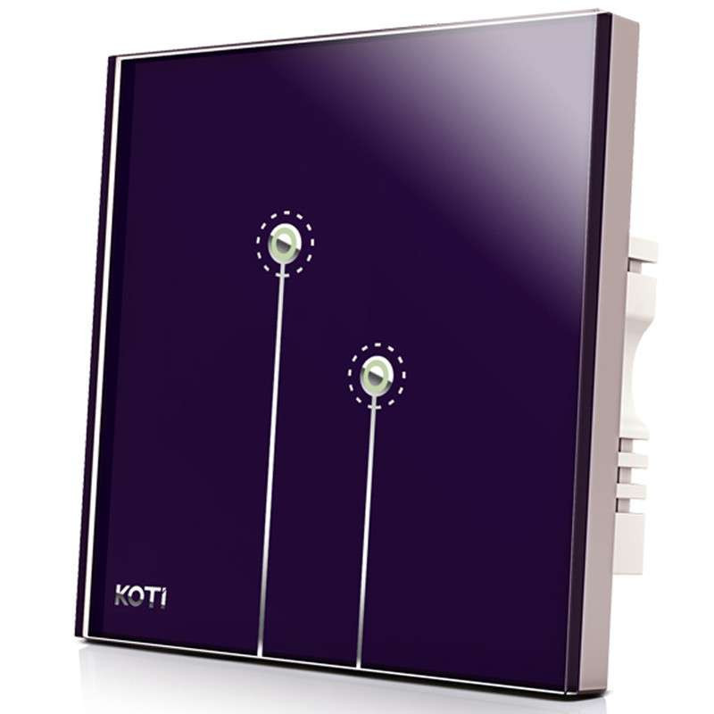 柯帝(KOTI)触摸遥控开关印象之美智能调光开关 双路 星空蓝