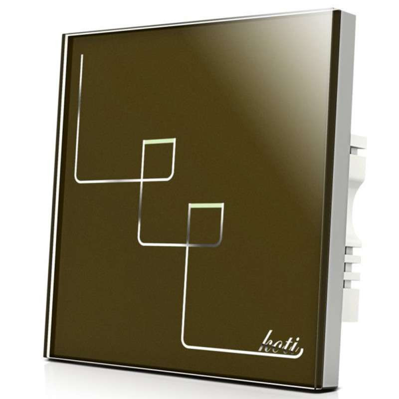 柯帝(KOTI)触摸遥控开关飞天之舞单控智能开关 双路 咖啡褐