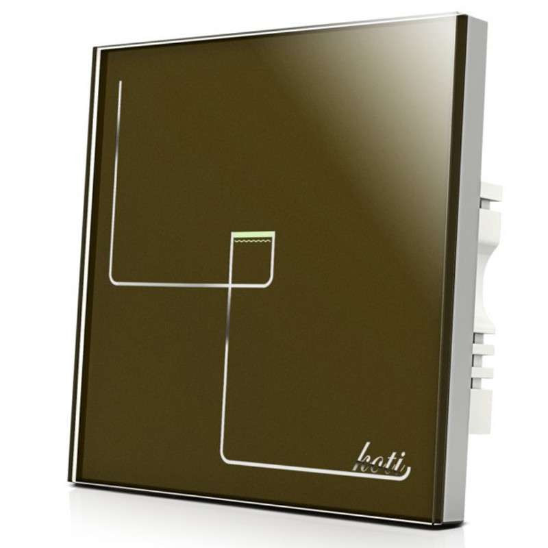 柯帝(KOTI)触摸遥控开关飞天之舞智能调光开关 单路 咖啡褐