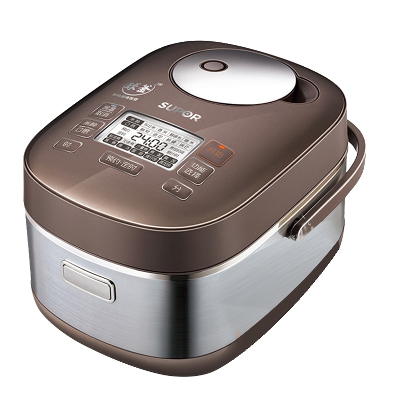 苏泊尔(SUPOR)电饭煲CFXB40HZ6-120球釜电饭煲4L电饭锅 预约功能 陶晶内胆 IH电磁加热柴火饭 咖啡色