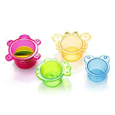 [苏宁自营] 澳贝 AUBY沐浴系列 海洋叠叠杯 戏水玩具 塑料玩具 6-12个月 463507DS