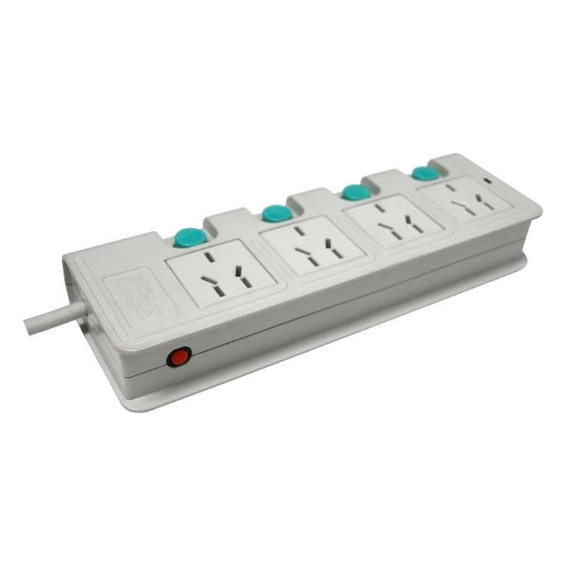 可来博(Clamber)STY-E44 4开4位 新国标孔插座 3米